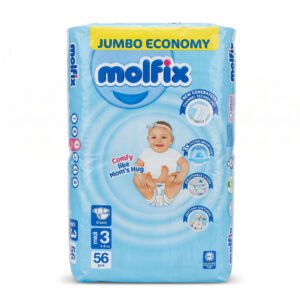 Molfix Baby Diapers Size 3 Midi (4–9 kg) - 56 Pcs