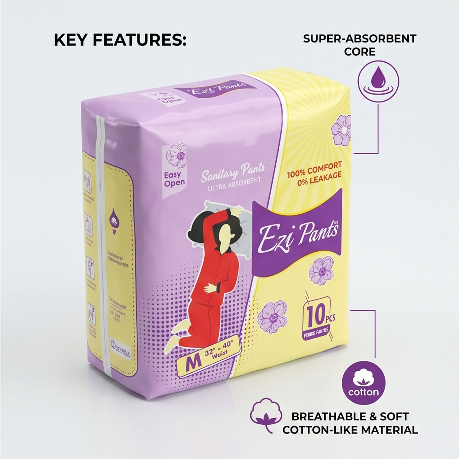 Ezi Pants Ultra Absorbent Sanitary Pants - Image 2
